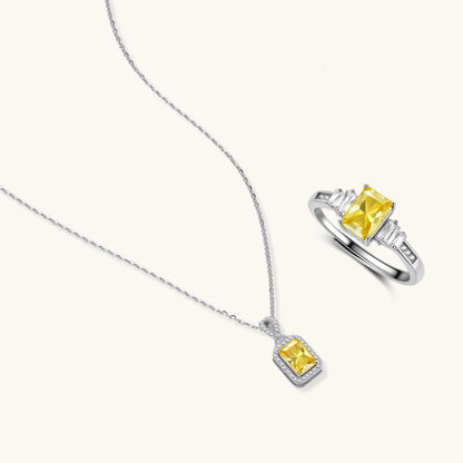 Golden Radiance Moissanite Set