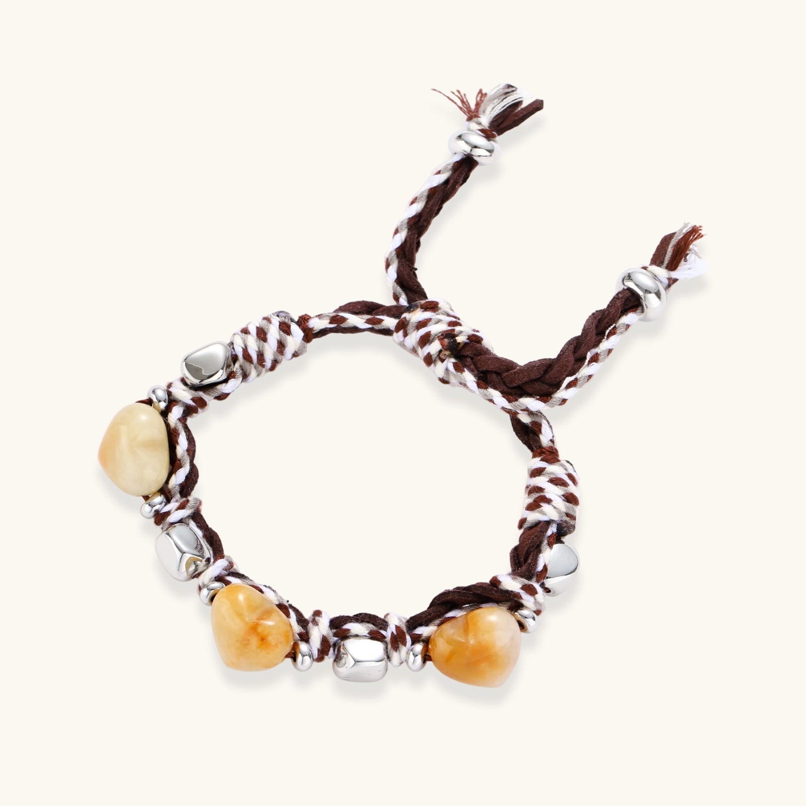 Amber Heart Cord Bracelet