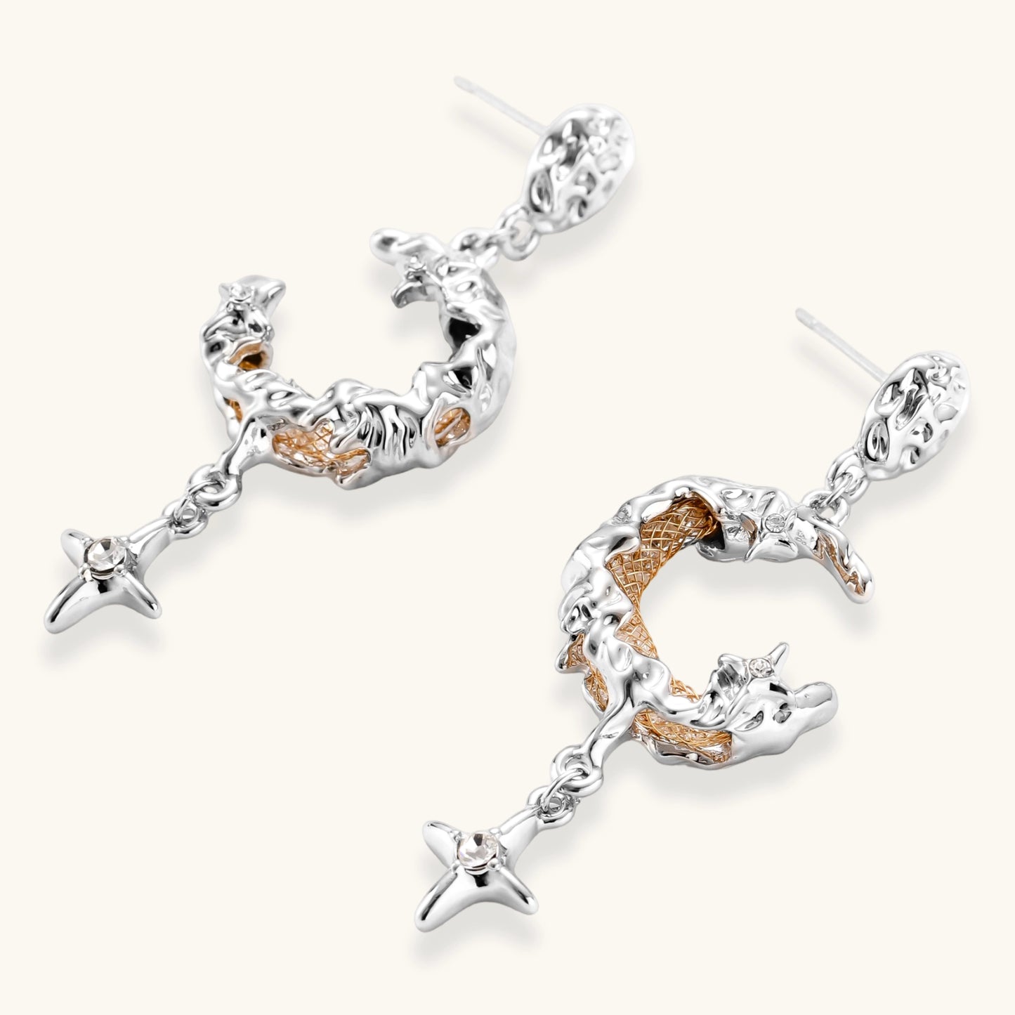 Celestial Moon Star Earrings