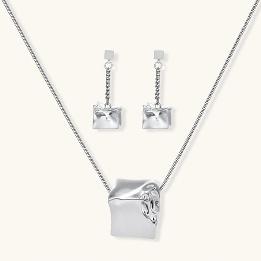 Crushed Cube Jewelry Set