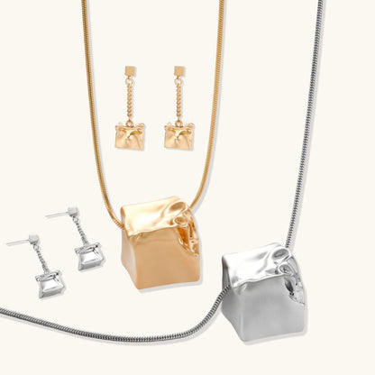 Crushed Cube Jewelry Set