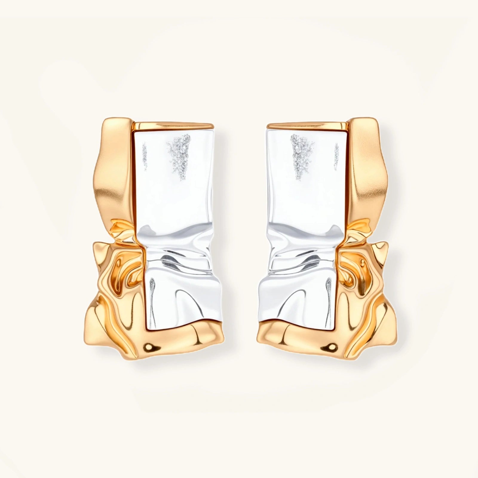 Liquid Metal Sculptural Earrings