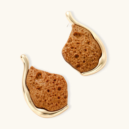 Lava Stone Drop Earrings
