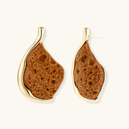 Lava Stone Drop Earrings