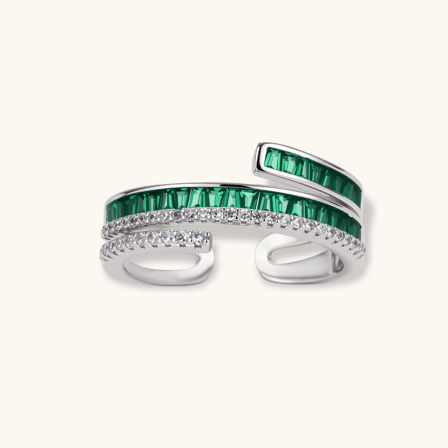 Emerald Layers Ring