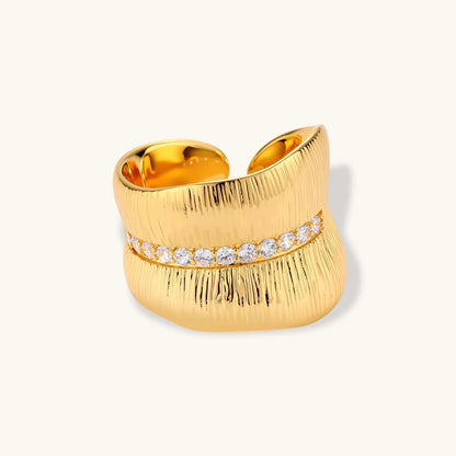 Ridged Luxe Cuff Ring