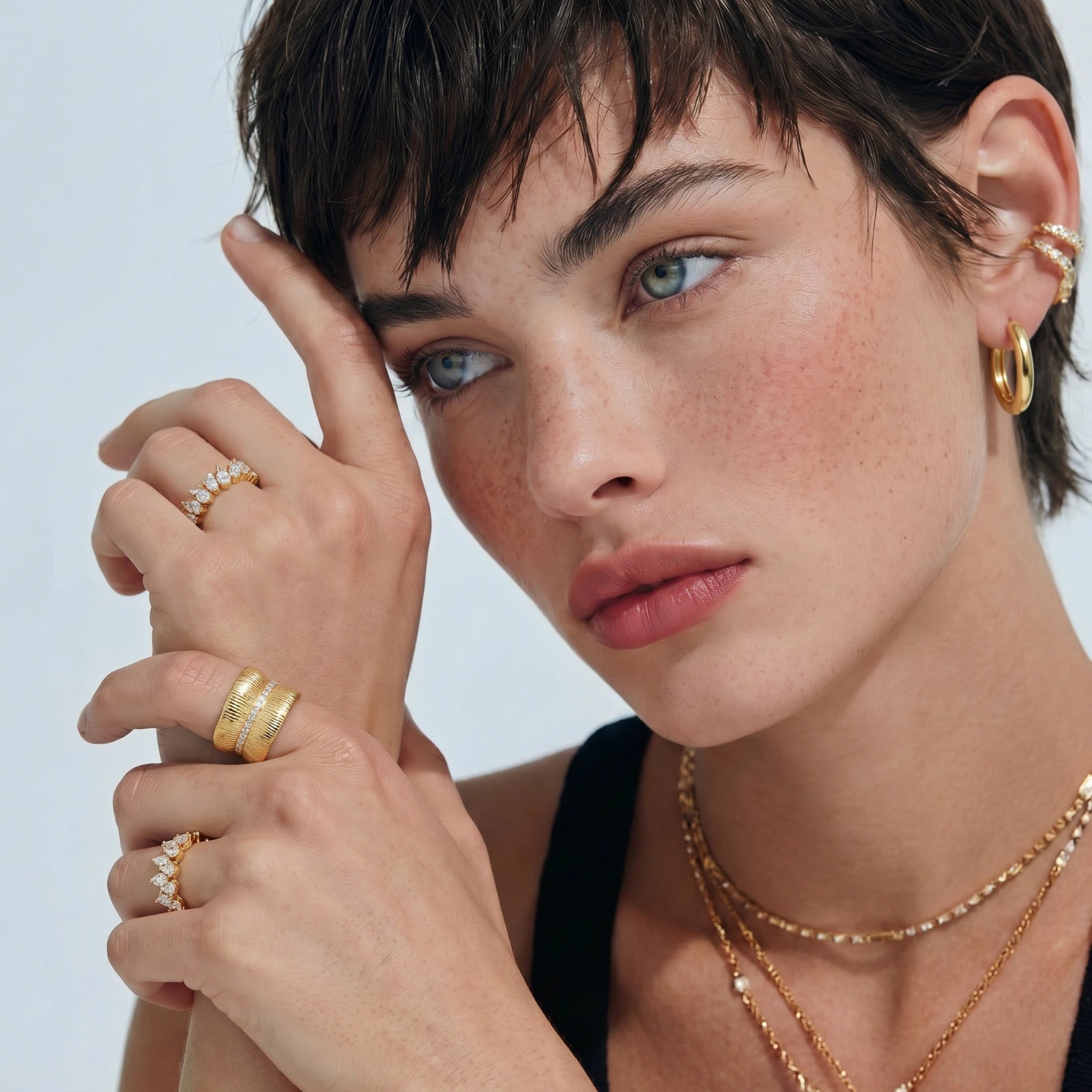 Ridged Luxe Cuff Ring